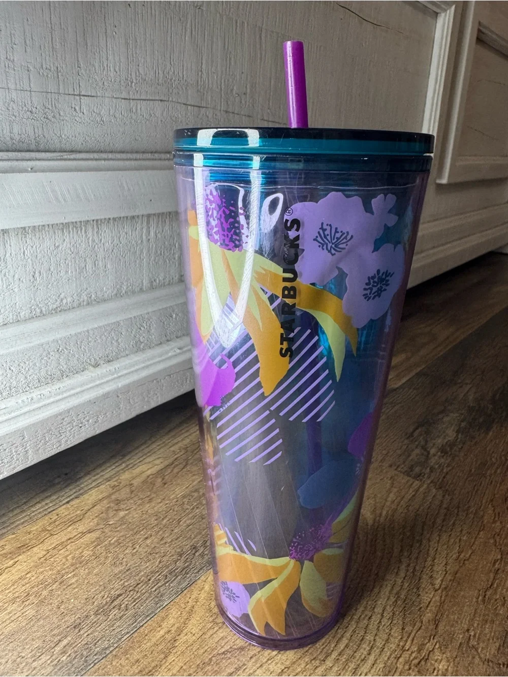 Starbucks purple floral